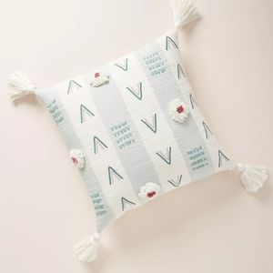 Anthropologie Tufted Alula Pillow - sky